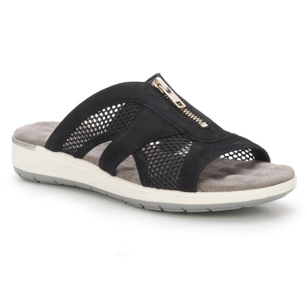 NIB Walking  Cradles, Black Spiro nubuck, leather sandal- 10